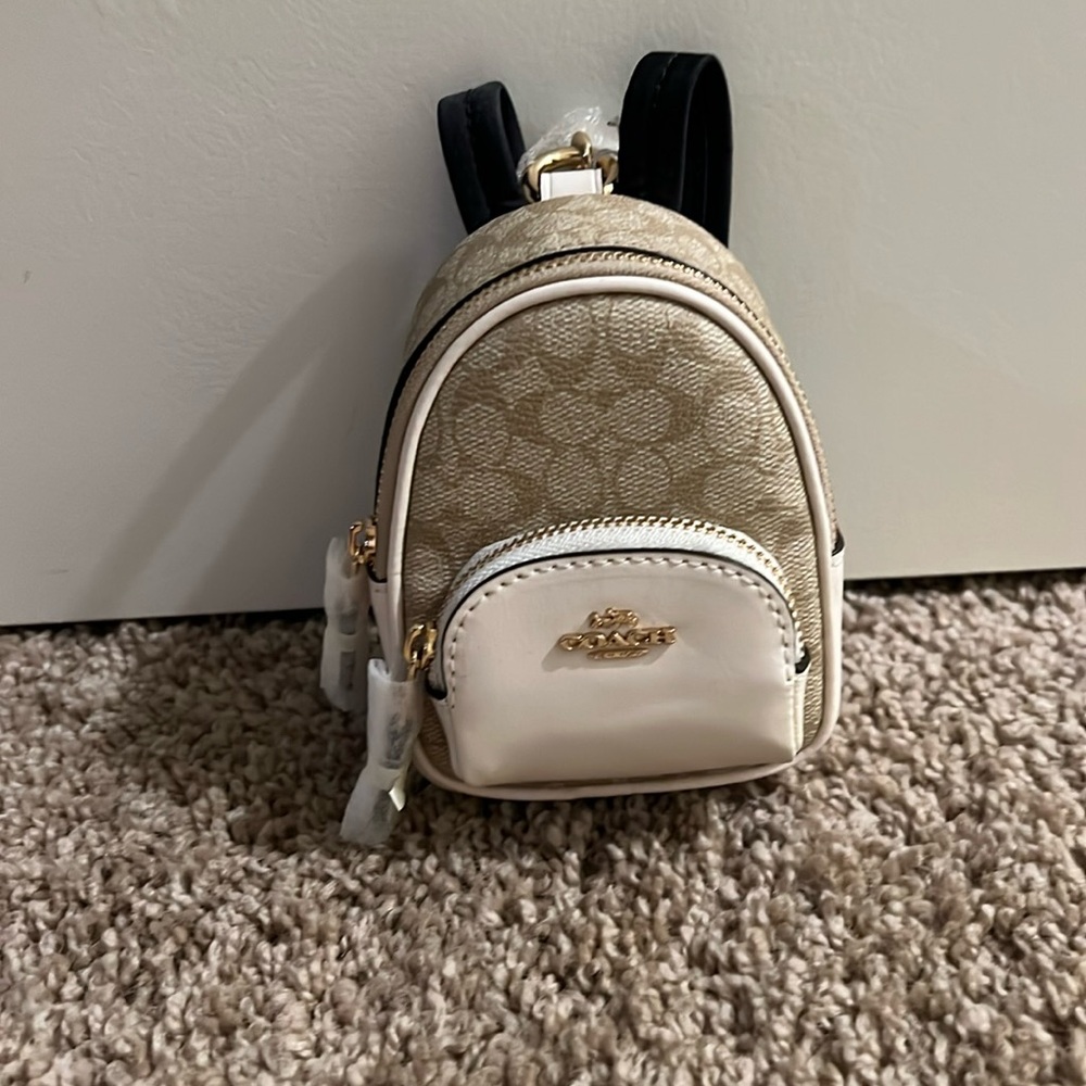 Coach court mini keychain backpack